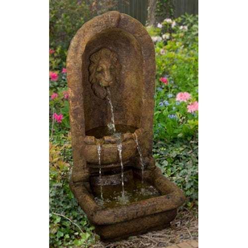 Lion Alcove Fountain - Outdoor Fountain Pros