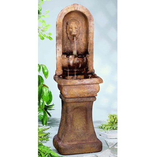 Tall Lion Alcove Fountain