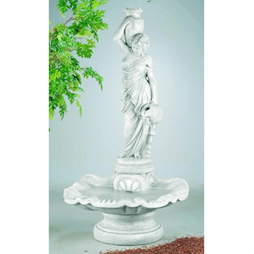 Rebecca At Well Fountain in Sunburst Shell - Outdoor Fountain Pros
