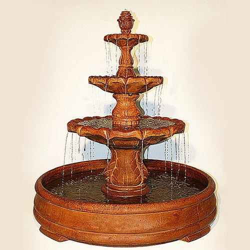 Classical Finial Outdoor Water Fountain in Grando Pool
