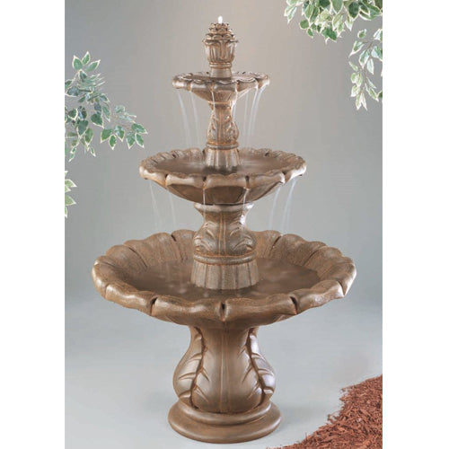Classical Finial Tiered Outdoor Water Fountain