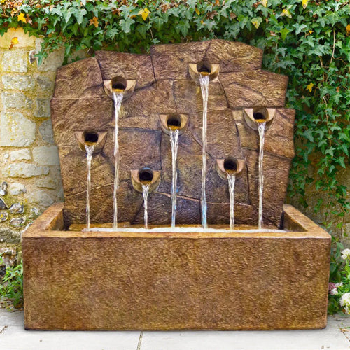 Rock Wall Garden Fountain