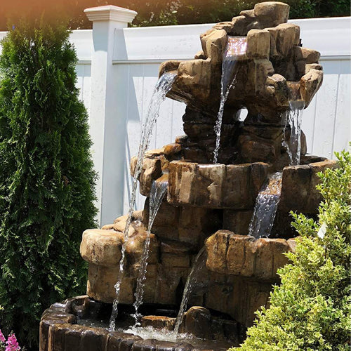 Large Rockfall Fountain - Outdoor Fountain Pros
