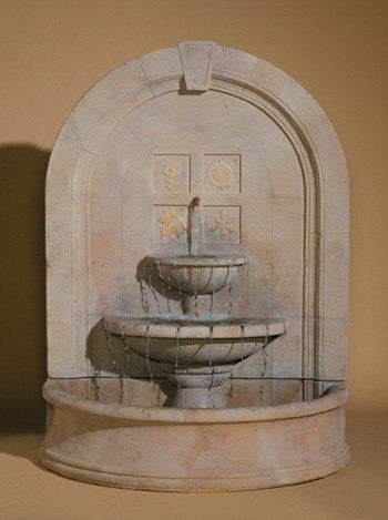 Seasons Change Cast Stone Wall Outdoor Fountain