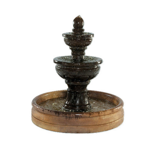 Baroque Tiered Outdoor Fountain with 46 inch Basin