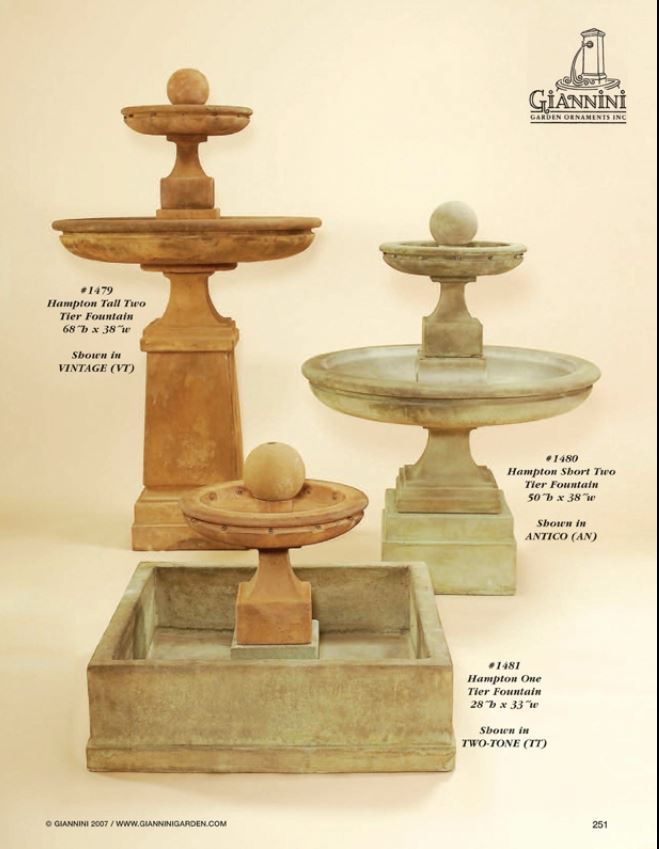 Hampton Short Two Tier Fountain - Outdoor Fountain Pros