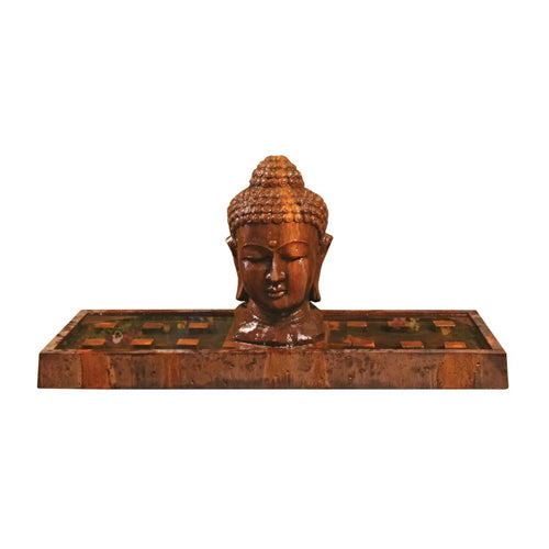 Buddha Head Outdoor Fountain - Large - Outdoor Fountain Pros