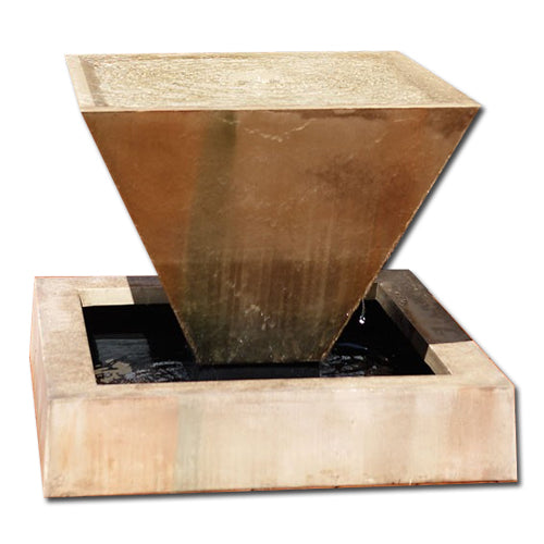 Large Oblique Outdoor Fountain - Outdoor Fountain Pros