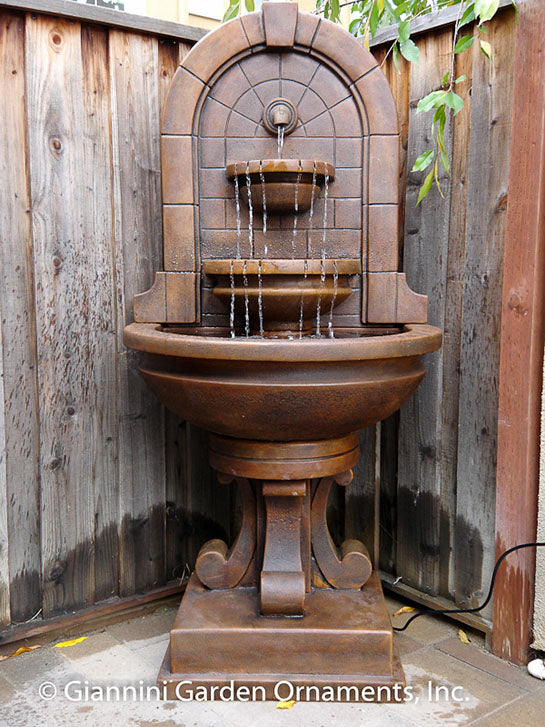 Montefalco Wall Fountain with Concrete Water Spout