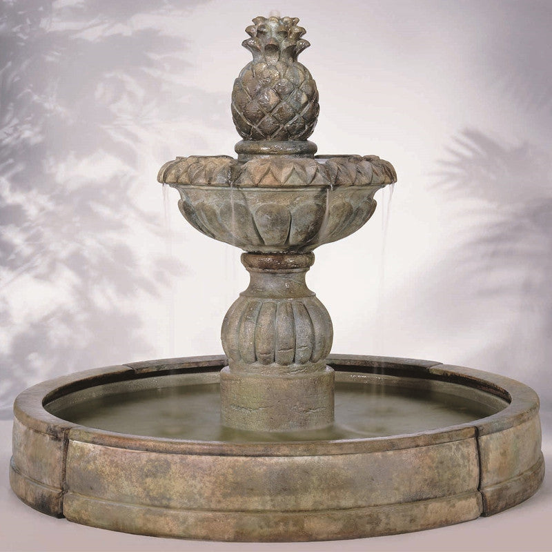 Piña Cascada Outdoor Fountain in Valencia Pool