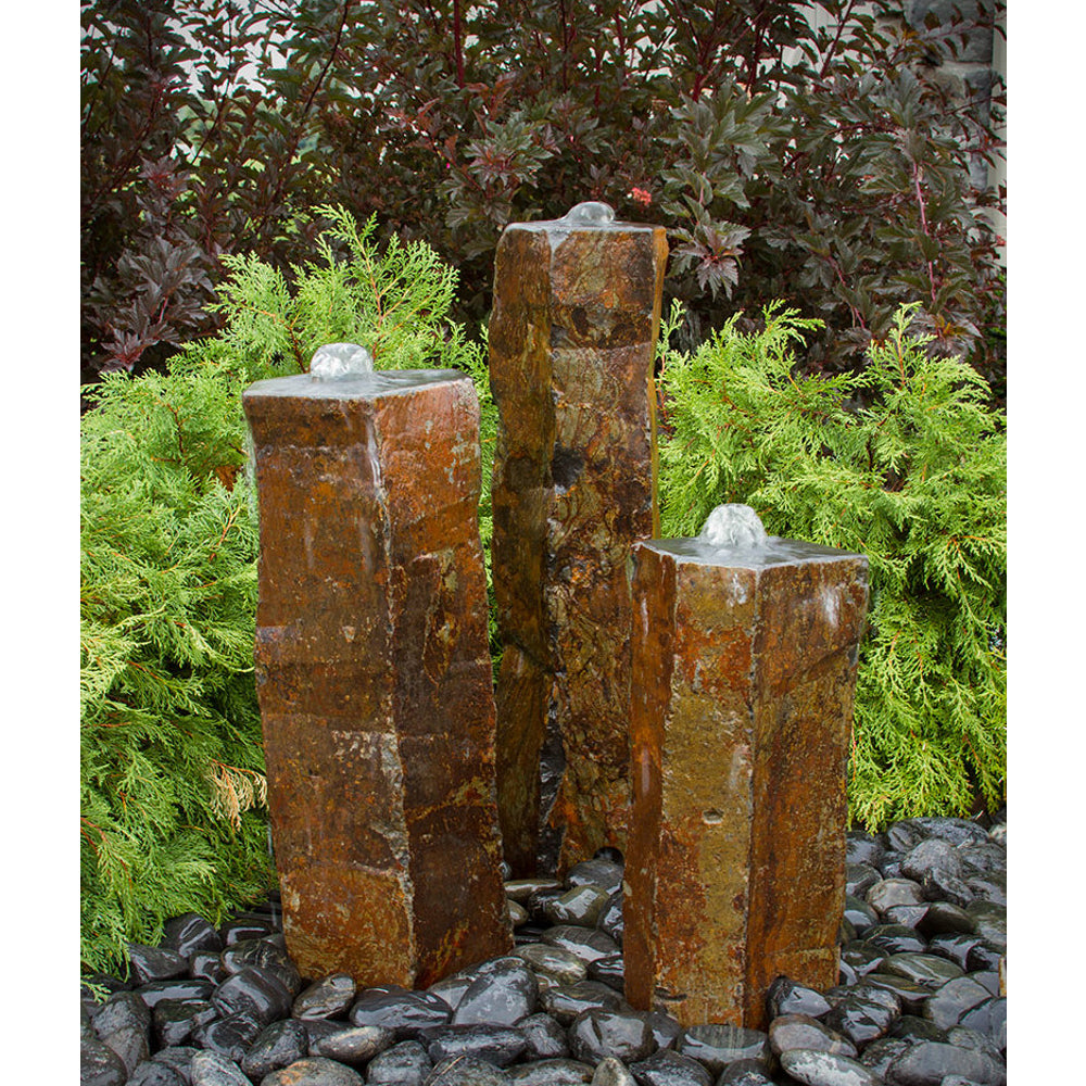 Polished Top Basalt Rock Column Fountain