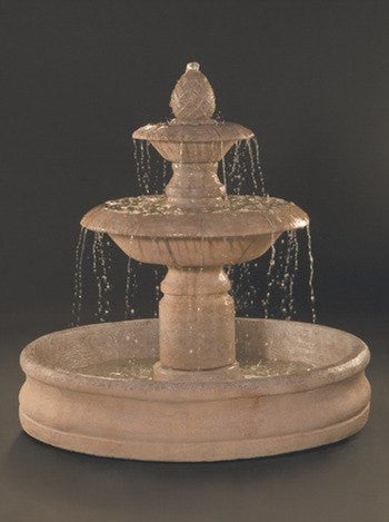 Venetian Two Tier Outdoor Fountain With 55 Inch Basin