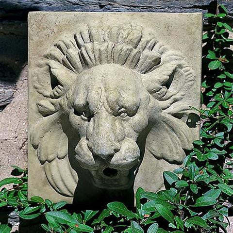 lion wall water feature