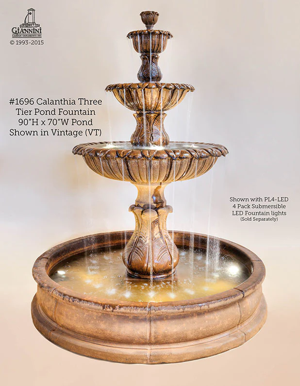 Calanthia Three-Tier Pond Fountain