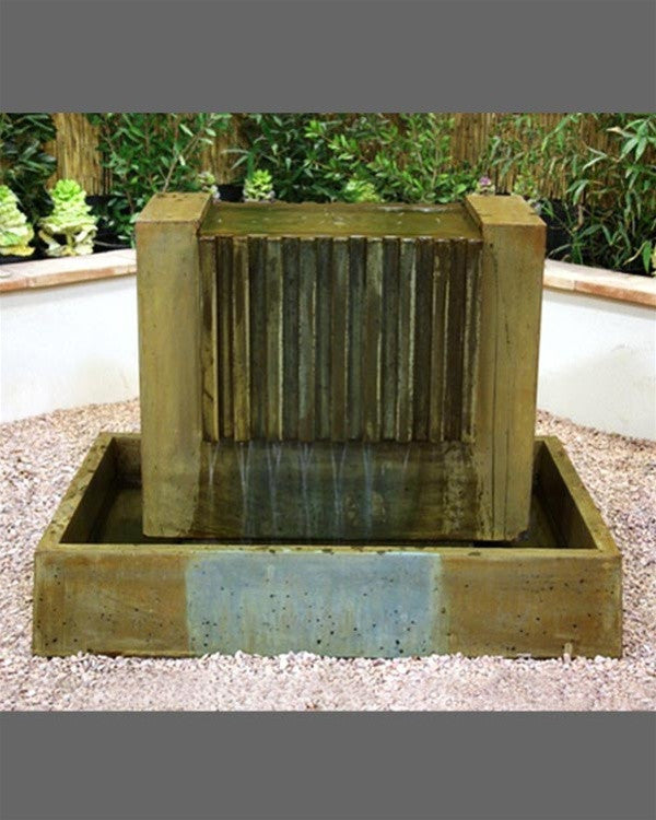 outdoor waterfall fountain