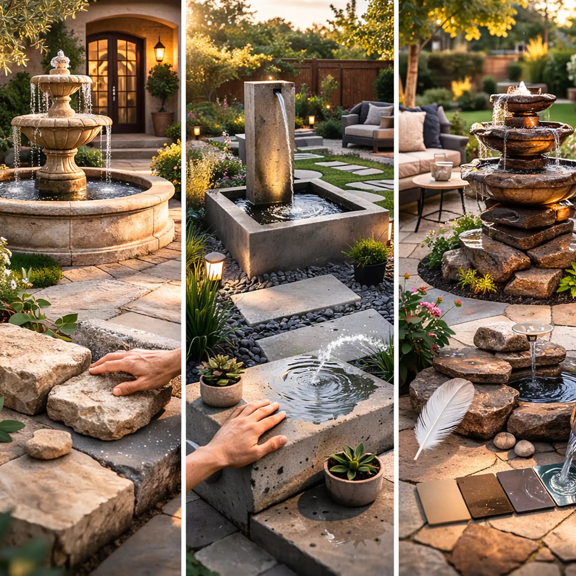 Outdoor fountain material matters