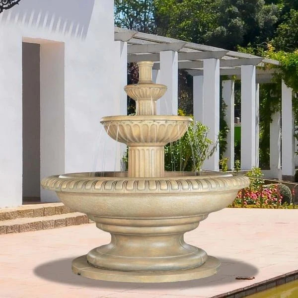 Palazzo Fluted Large Outdoor Fountain