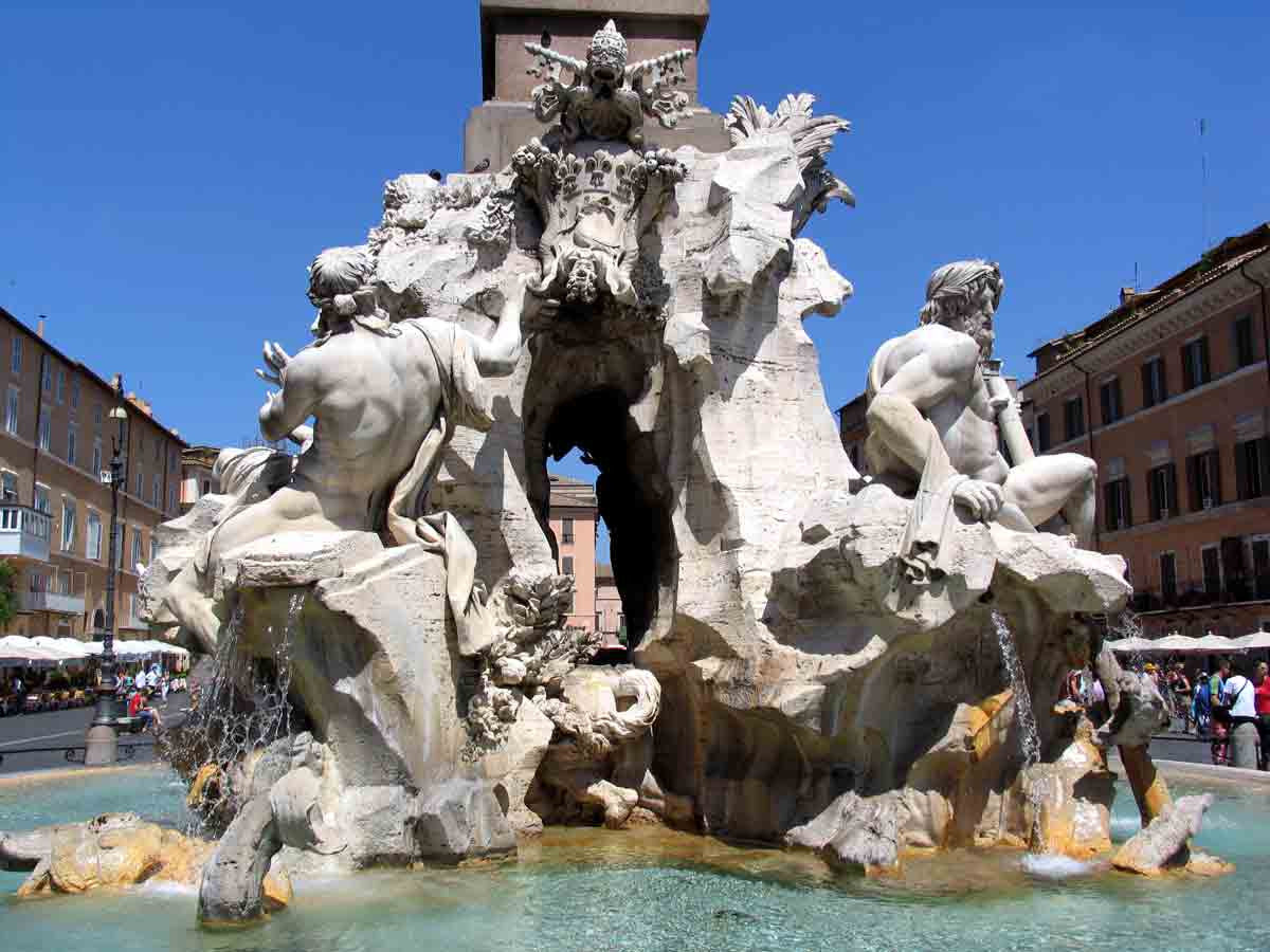 Fountain of Four Rivers in Rome