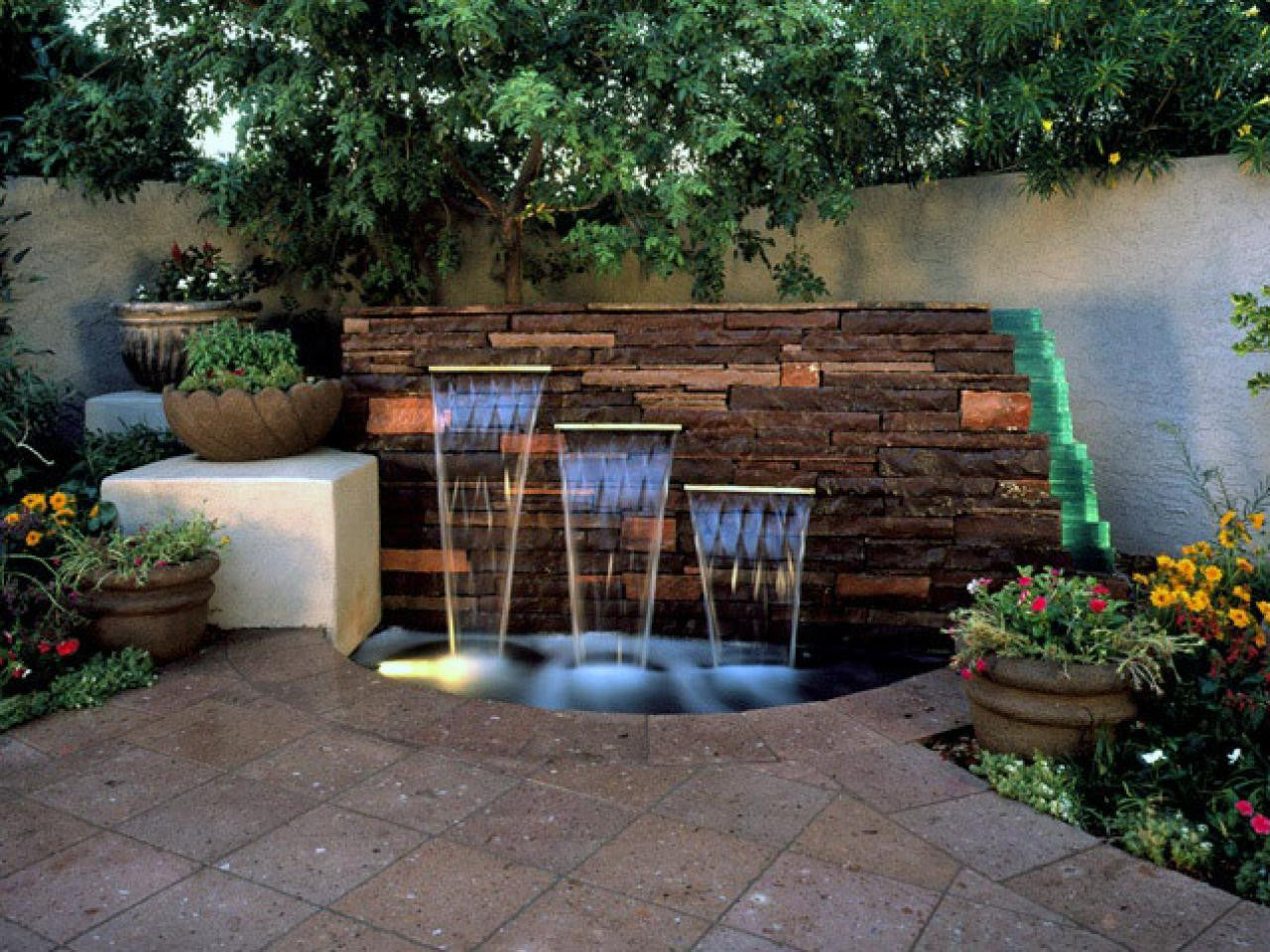 wall outdoor water features