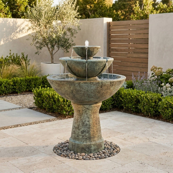 3-Tier Color Bowl with Lips Fountain - Tall