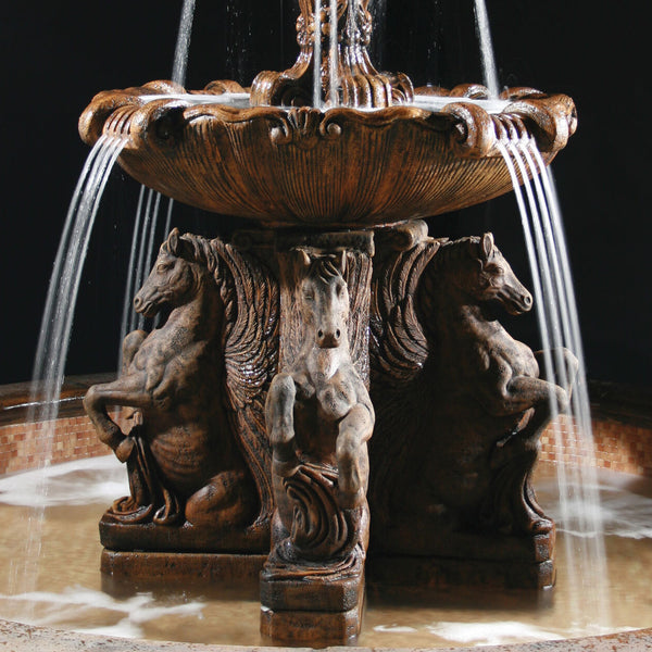 2-Tier Cavalli Outdoor Water Fountain for Pond (without basin coping components)