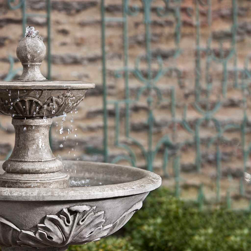 Acanthus Two Tiered Small Water Fountain
