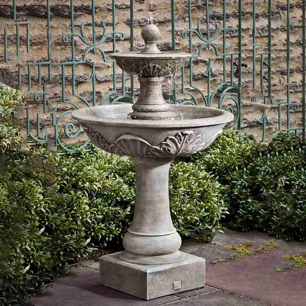 Acanthus Two Tiered Small Water Fountain