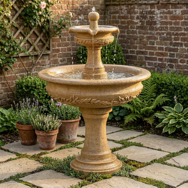 Alloro Garland Two Tier Fountain