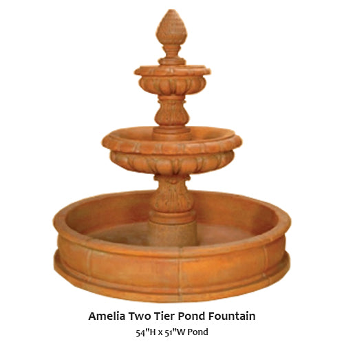 Amelia Two Tier Pond Fountain