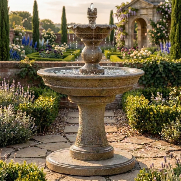 Antiquarium Two Tier Outdoor Water Fountain