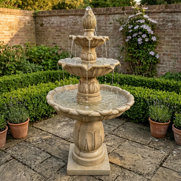 Arcea Lotus Three Tier Fountain