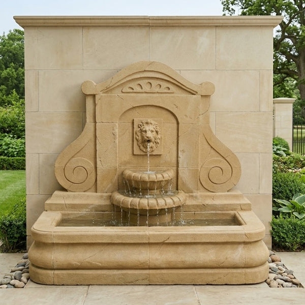 Avignon Lion Wall Outdoor Fountain