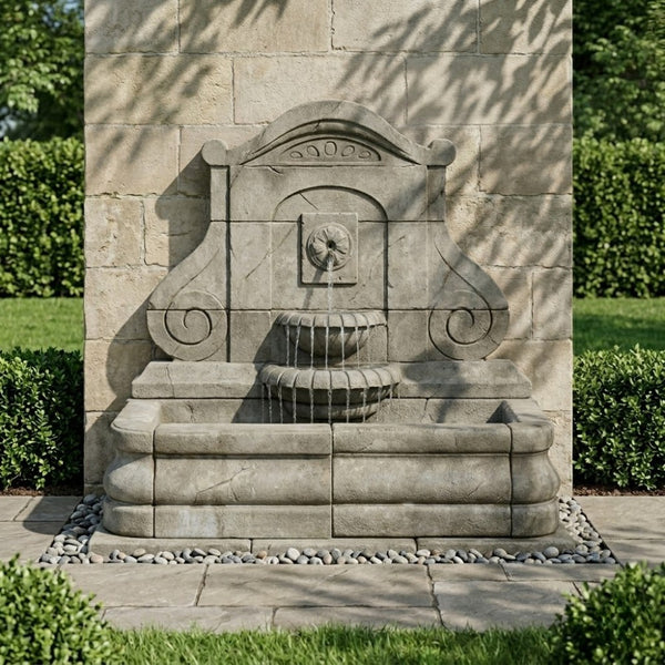 Avignon Rosette Wall Outdoor Fountain