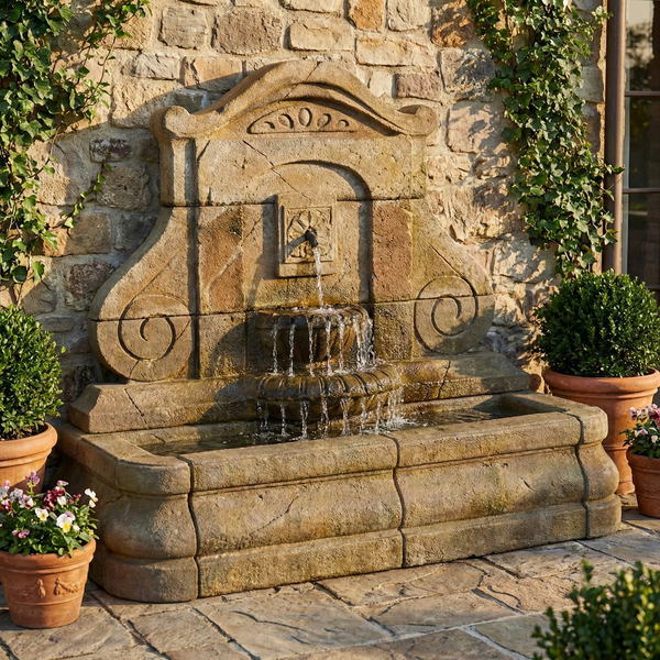 Avignon Fleur De Lys Wall Outdoor Fountain