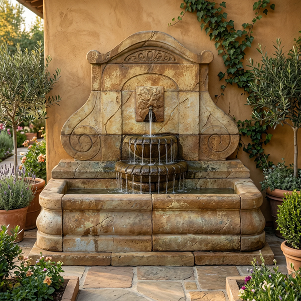 Avignon Green Man Wall Outdoor Fountain