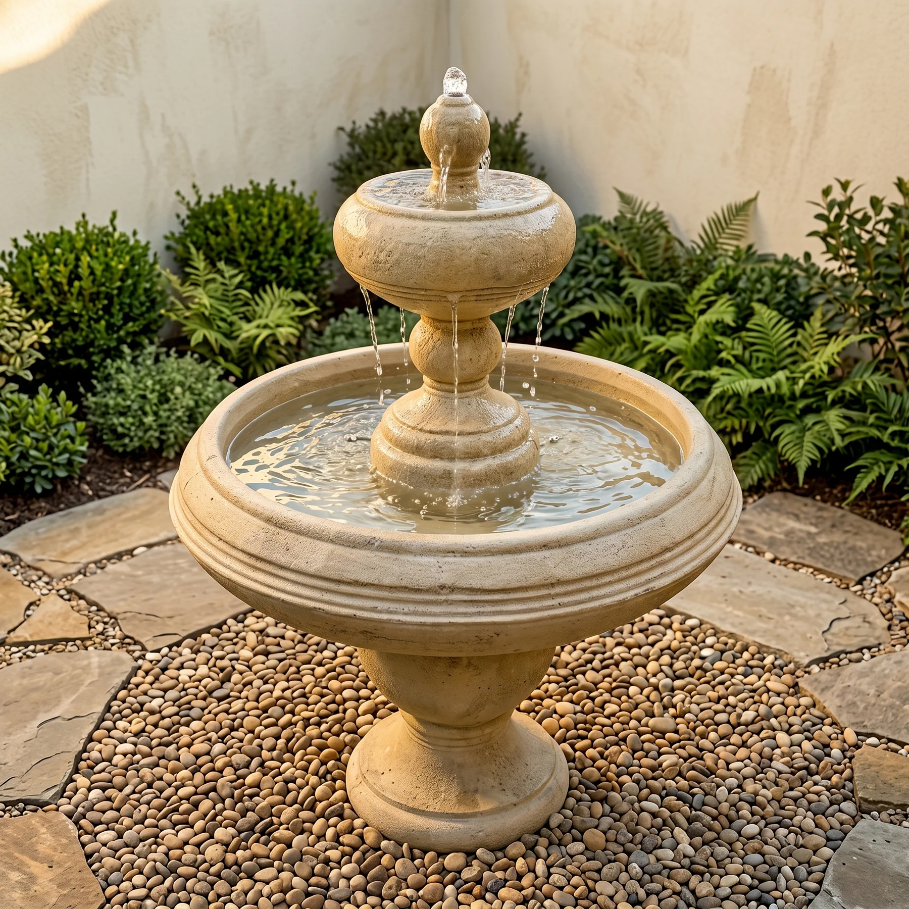 Barcelona Two Tier Garden Fountain - Small