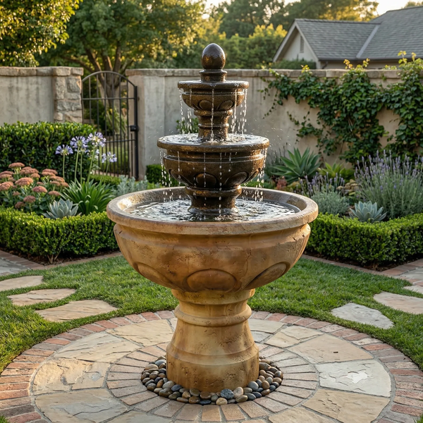 Baroque Tiered Outdoor Fountain