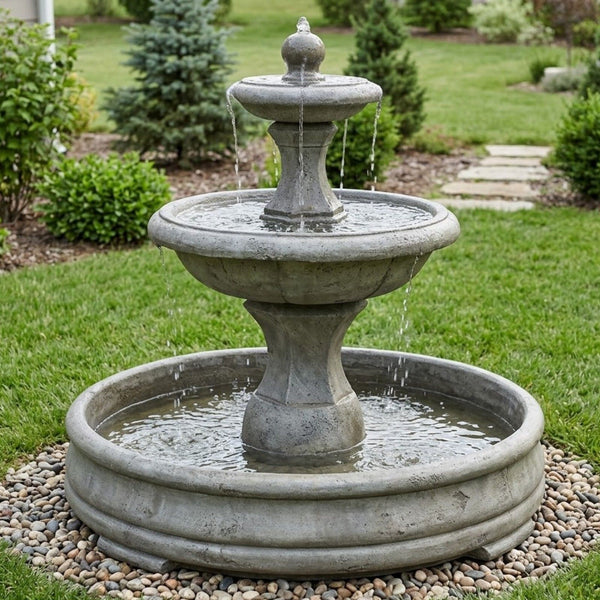 Barrington Outdoor Fountain in Grando Pool