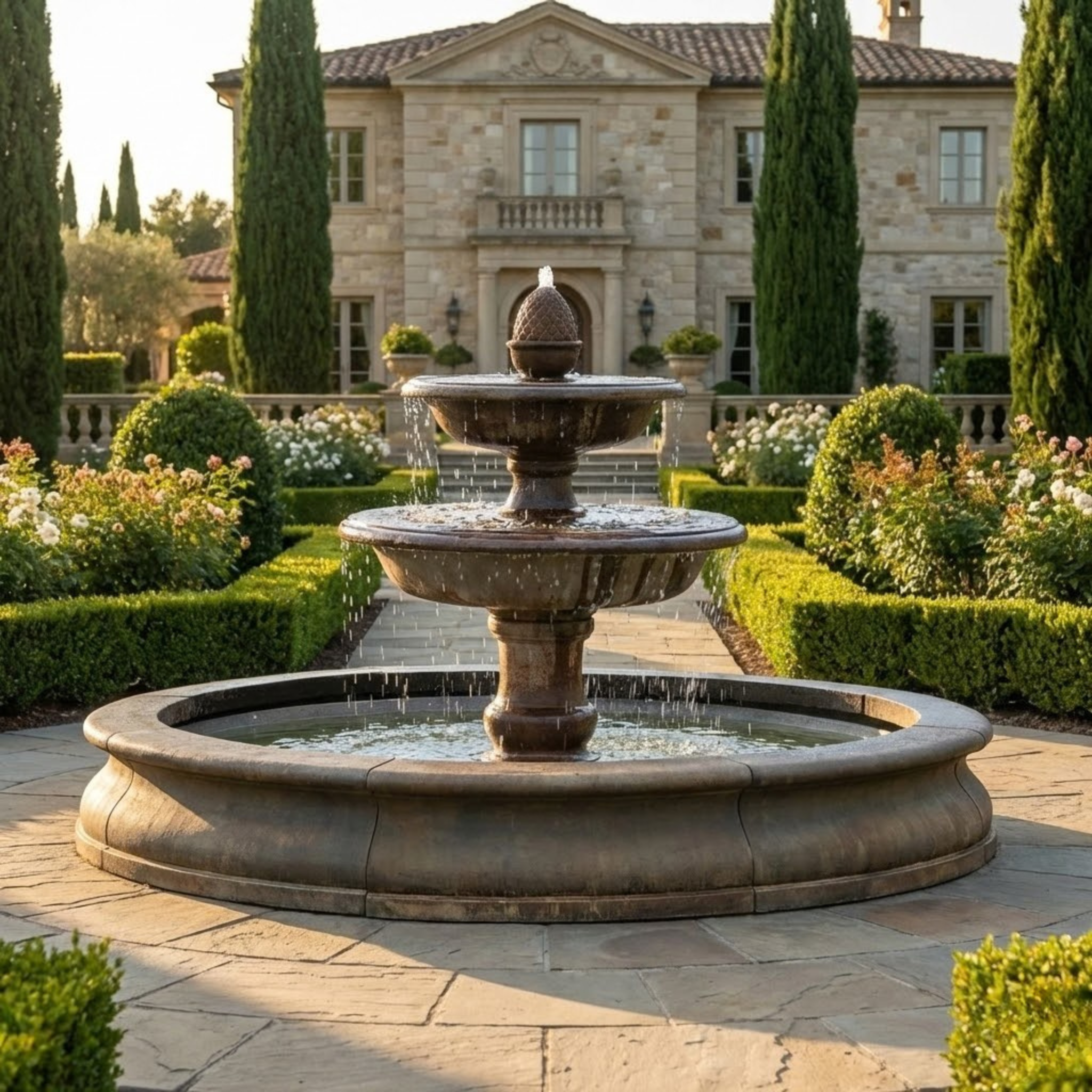 Beaufort Outdoor Water Fountain with Pool
