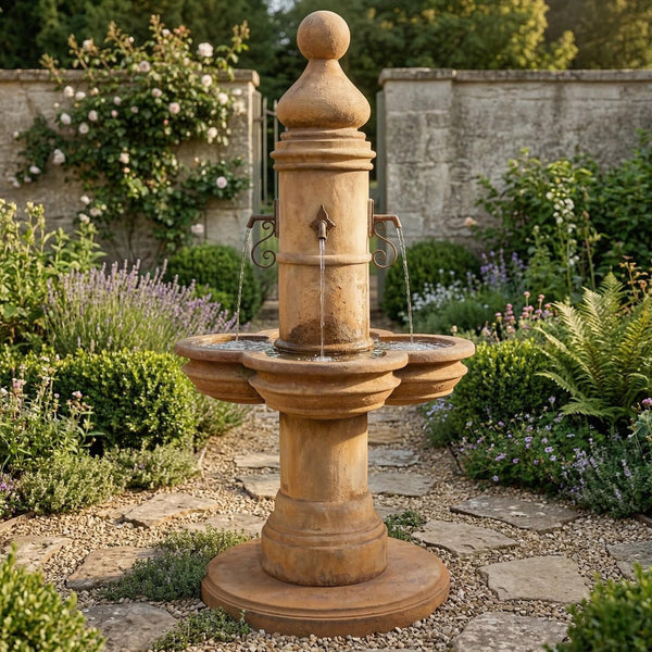 Beaumont Fountain For Rustic Iron Spouts