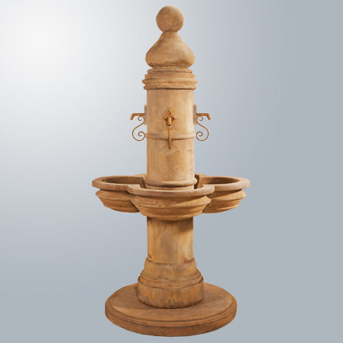 Beaumont Fountain For Rustic Iron Spouts