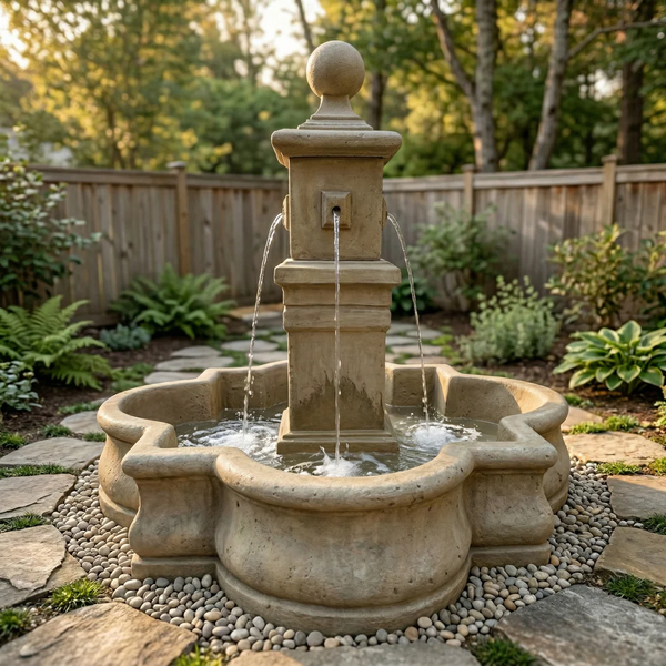 Bella Fountain with 66" Quatrefoil Basin