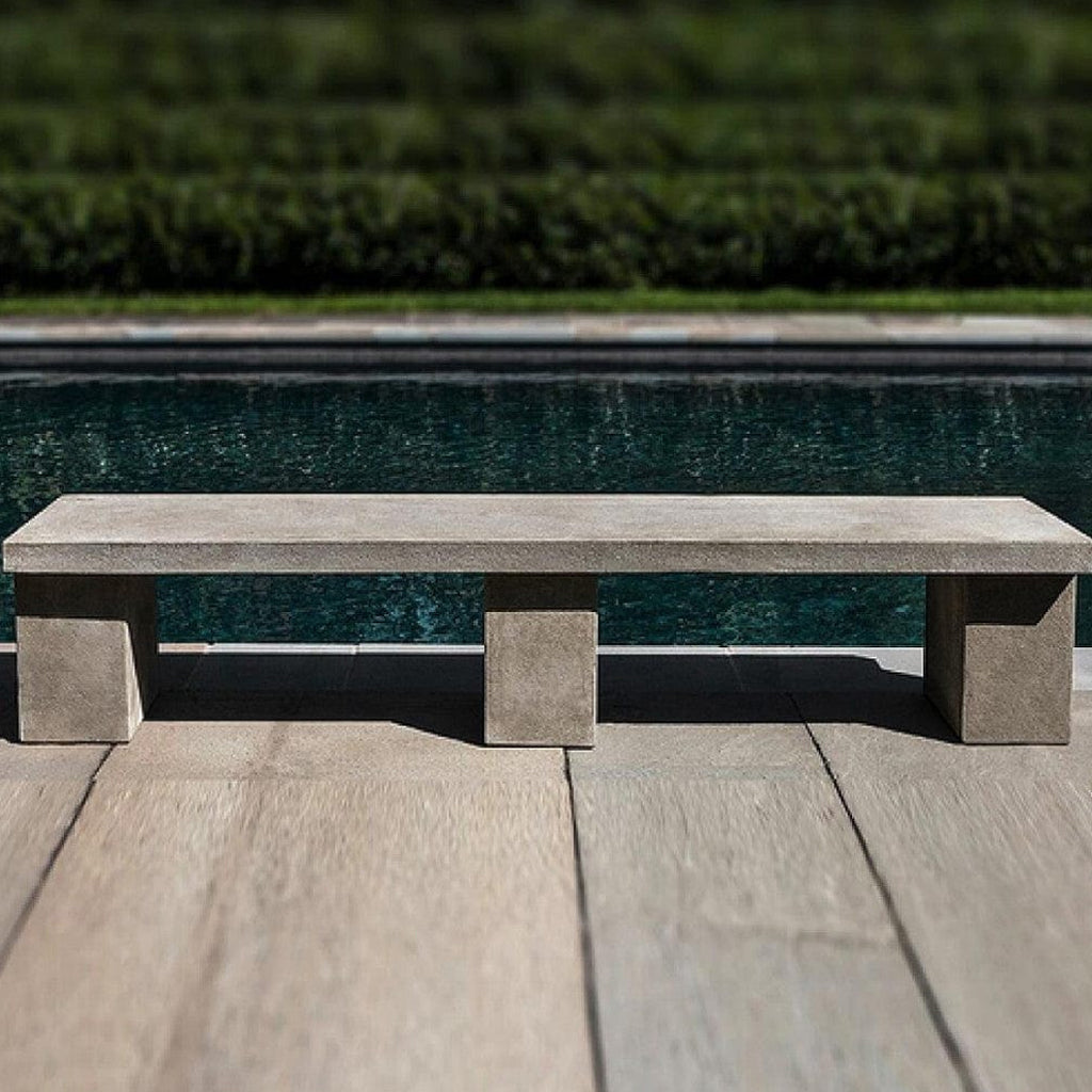 Biscayne Modern Backless Garden Bench