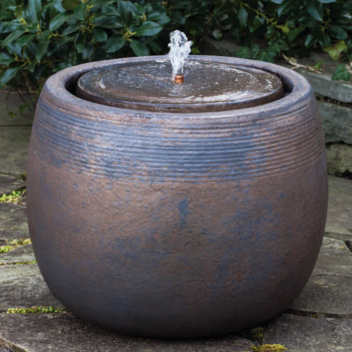 Boden Glazed Garden Fountain in Bronze Finish