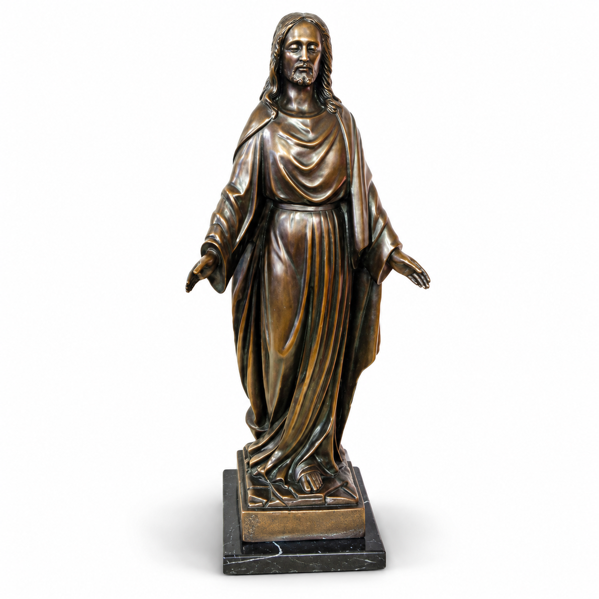 Brass Baron Bronze Jesus Religious Sculpture