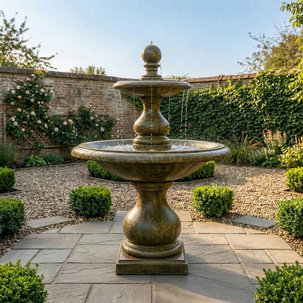 Carrara Two Tier Fountain