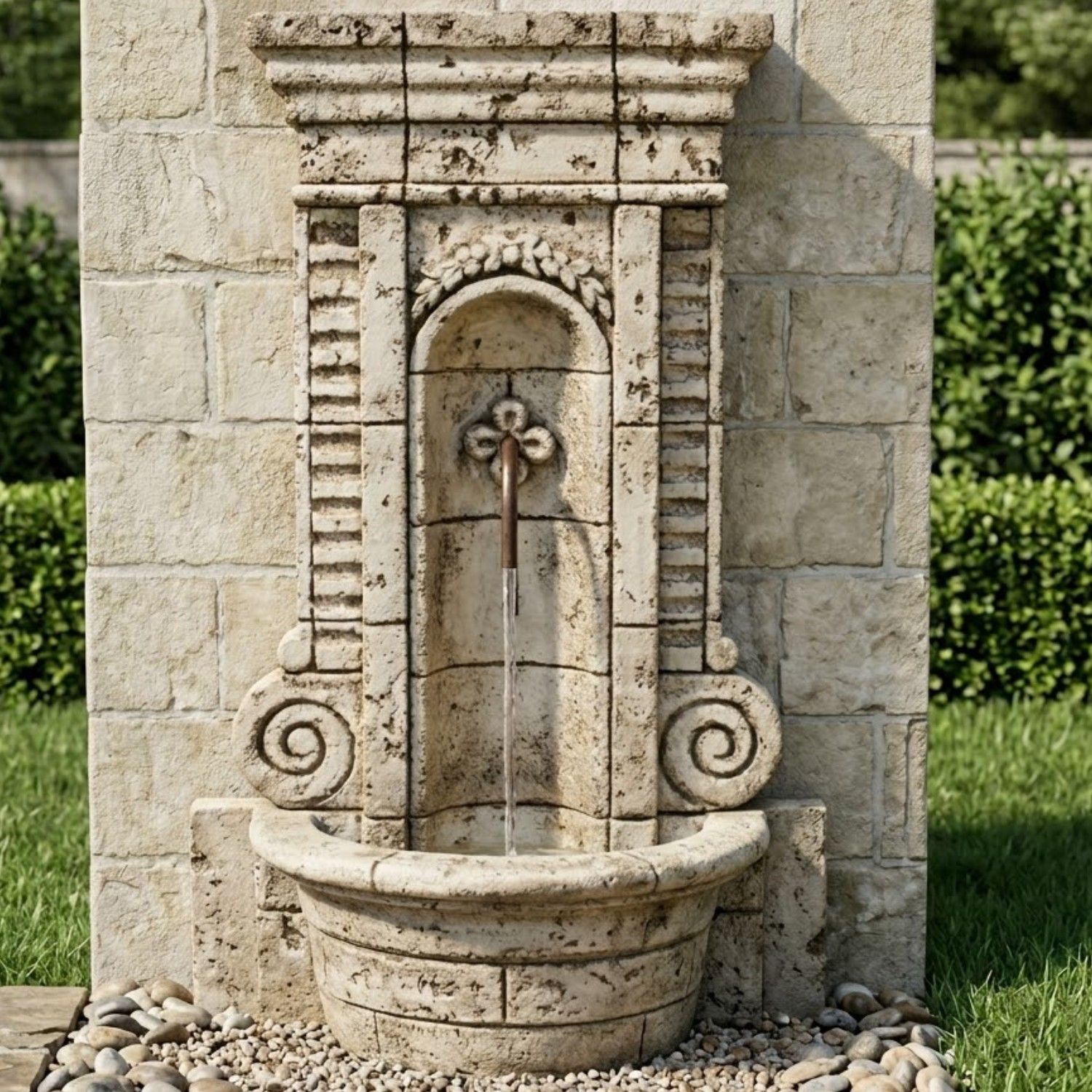 Champagne Wall Outdoor Fountain