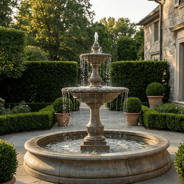 Charleston Outdoor Water Fountain in Basin
