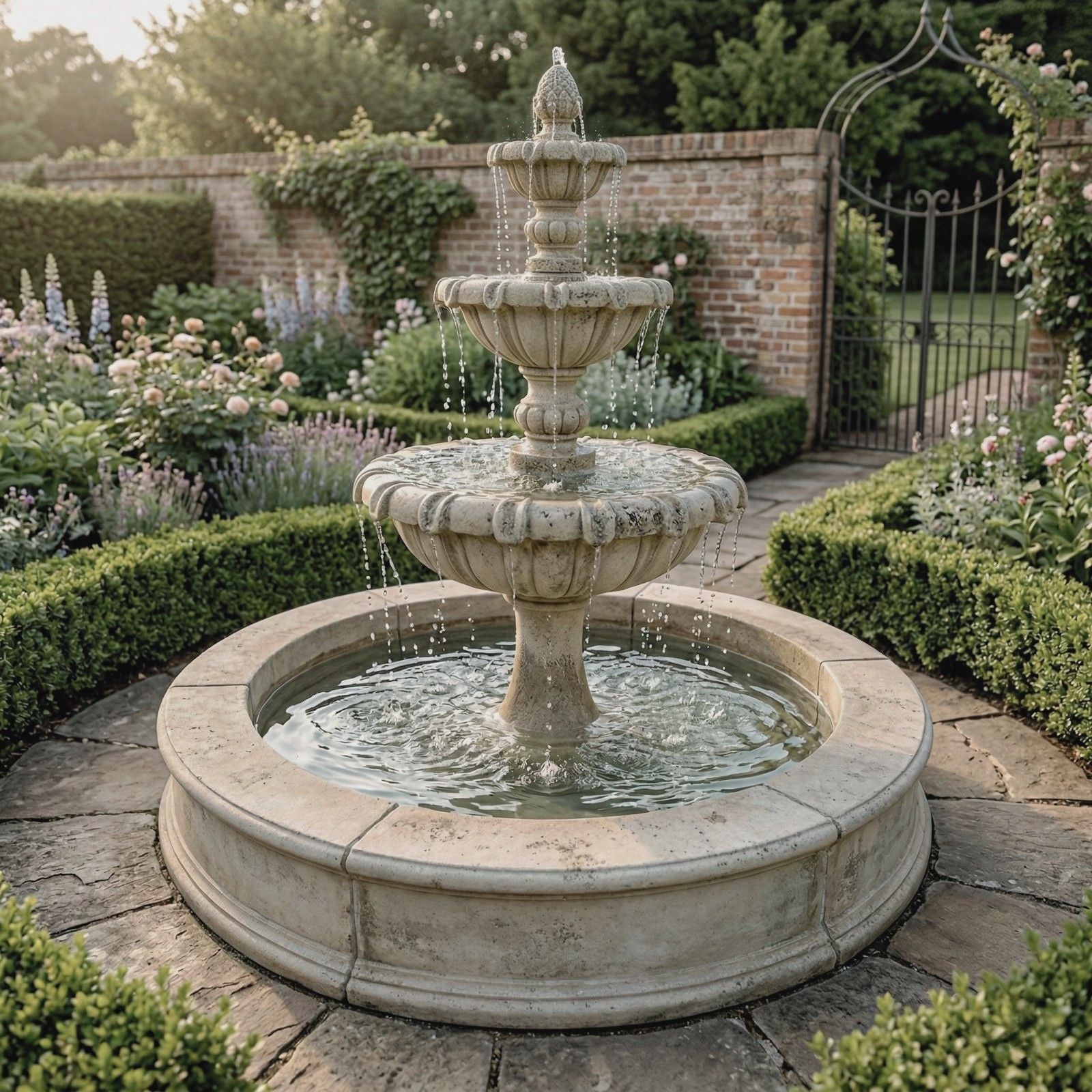 Chateau Three Tier Easy Pond Fountain