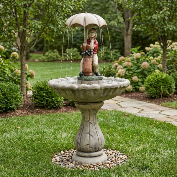 Classic Golfer Garden Fountain